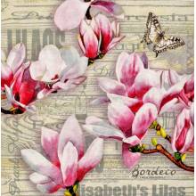 Serwetka decoupage firmy NOUVEAU magnolia 33x33cm